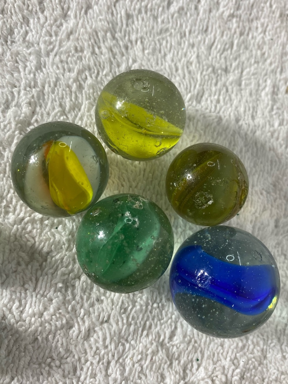 Vintage Marbles Lot 80+ Includes 4 Rare 6 Vane Multicolour Cat's Eyes & Shooters - Picture 5 of 8